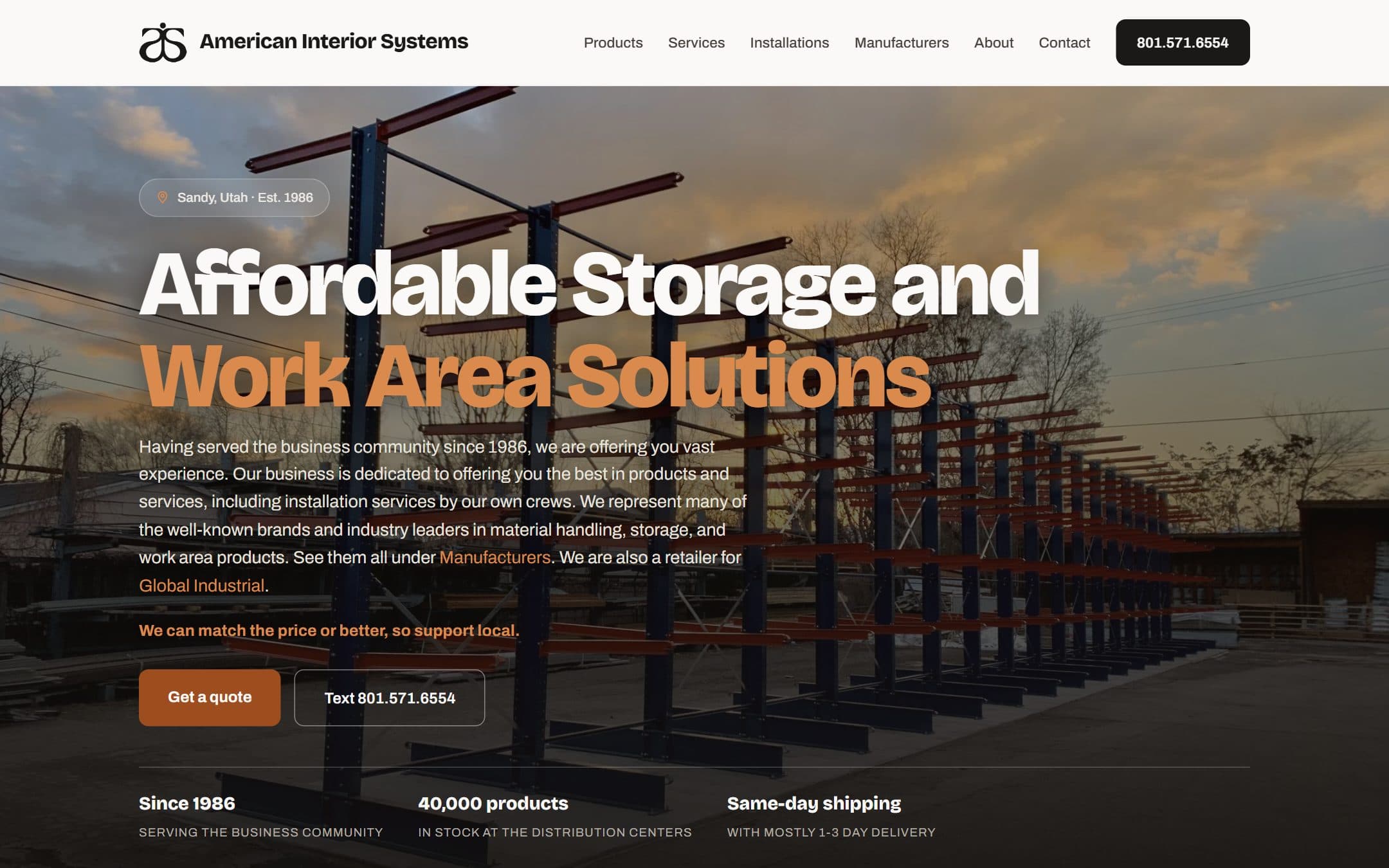Background for American Interior Systems