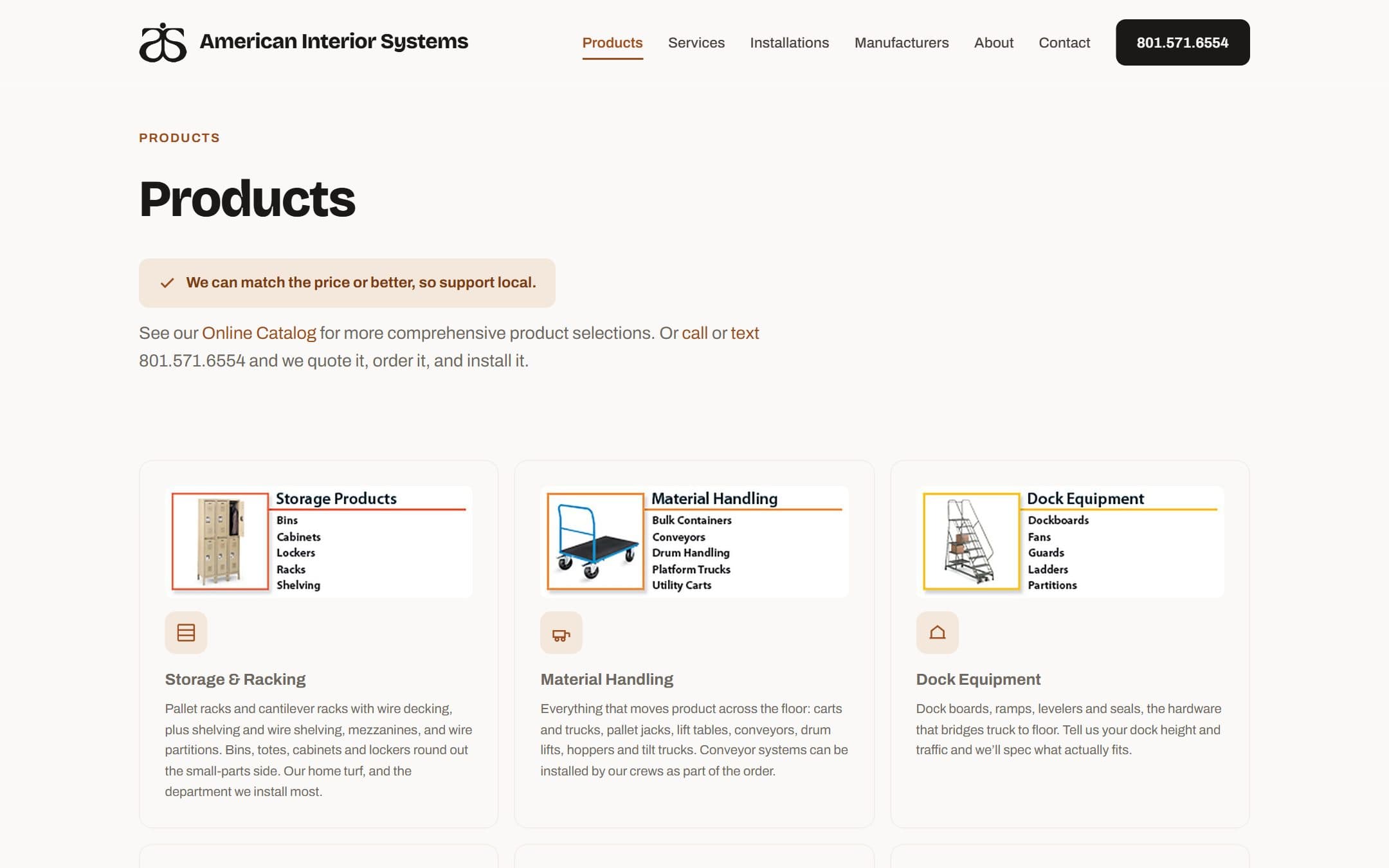 American Interior Systems screen 2