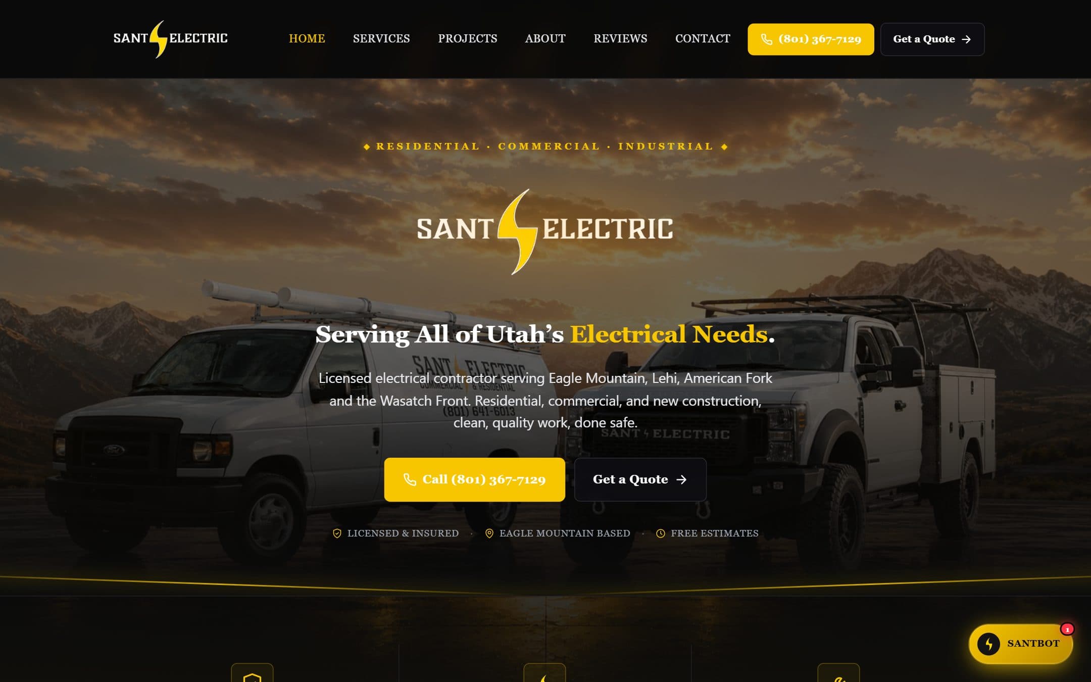 Replaced a template Wix site with a custom build that sends every quote request straight into JobTread.